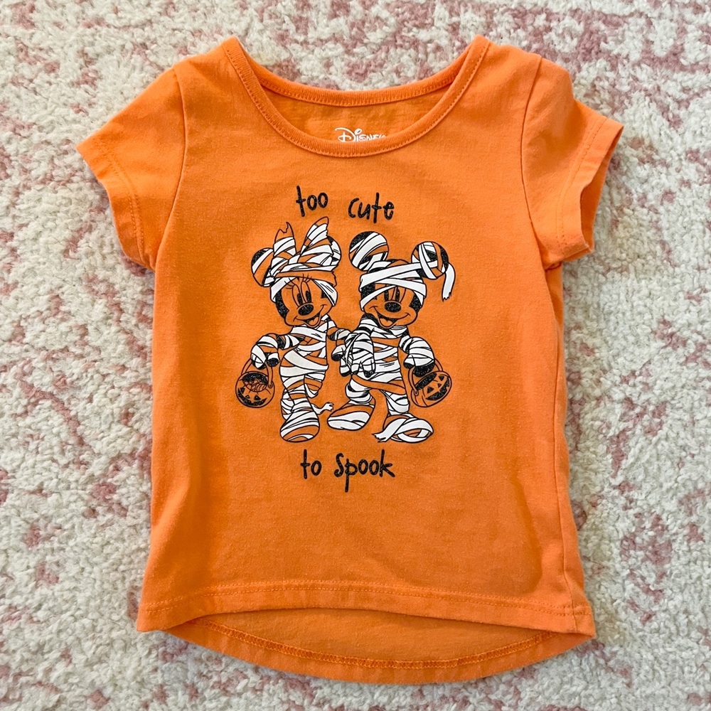 Toddler Girl Mickey & Minnie Halloween Shirt
